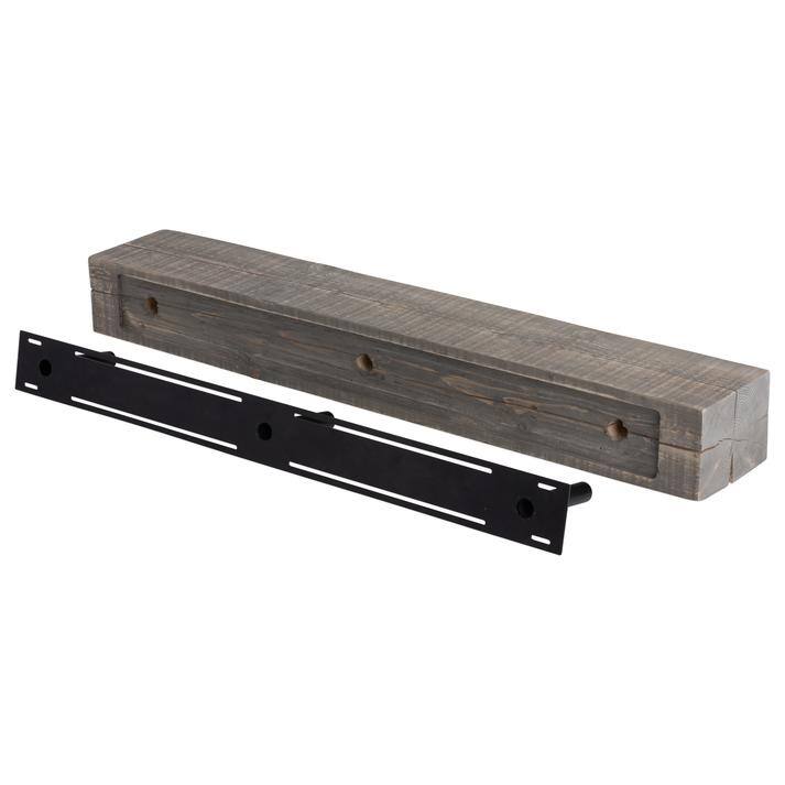 Solid Beam Wood Mantel Shelf