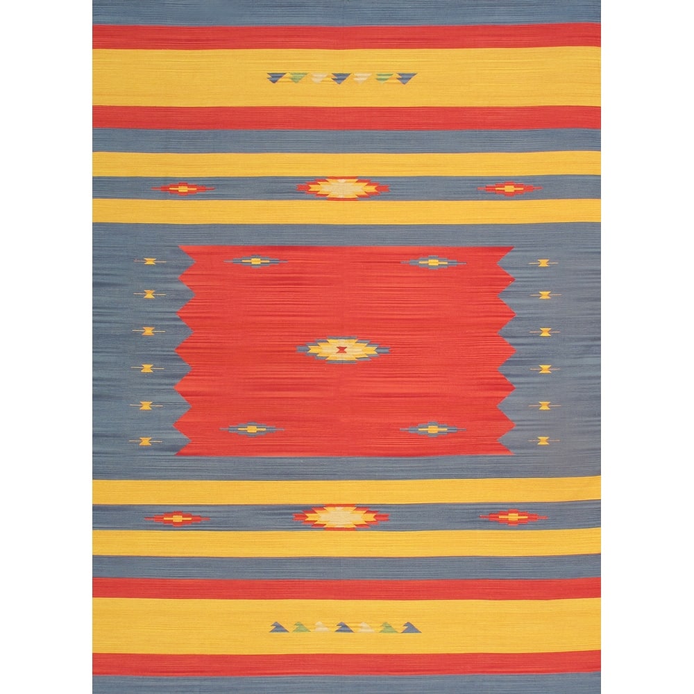 Pasargad Home Anatolian Kilim Hand-Woven Cotton Area Rug