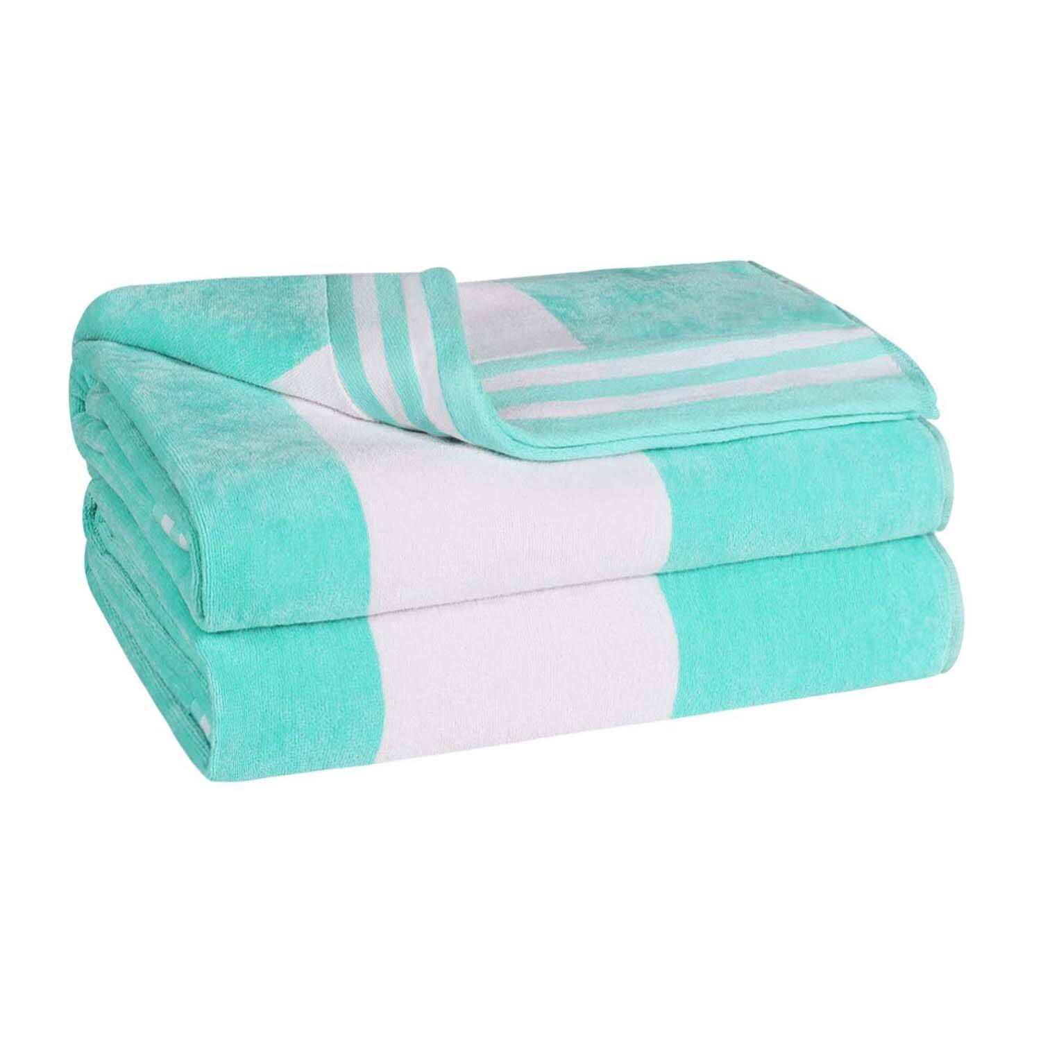 Cabana Stripe Oversized Cotton Beach 2 Piece Towel Set by - Picture 33 of 54