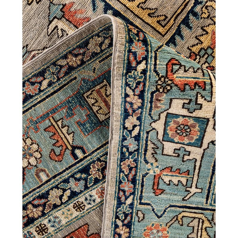 Serapi One-of-a-Kind Hand-Knotted Area Rug - Gray - 9' 2" x 11' 10"