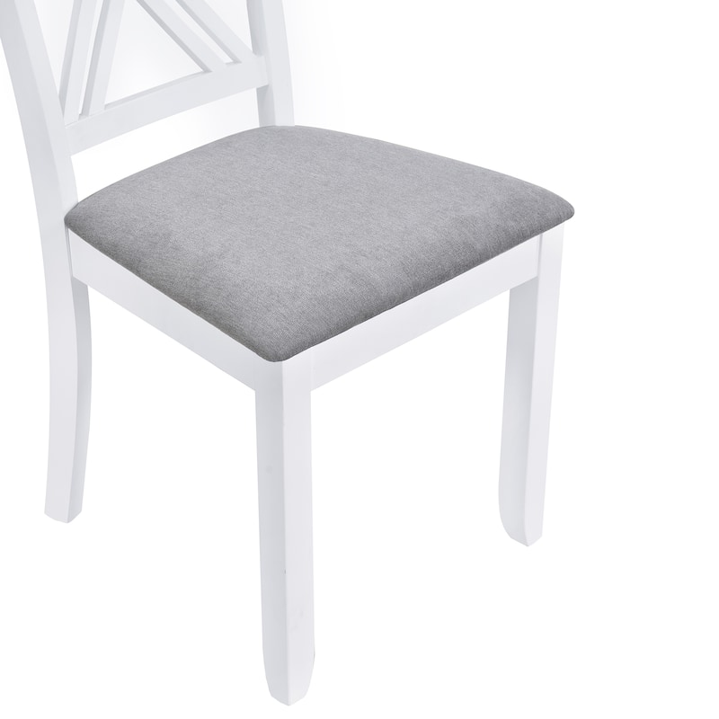 Dining Table Set Kitchen Rectangular Table and 4 Chairs for Kitchen