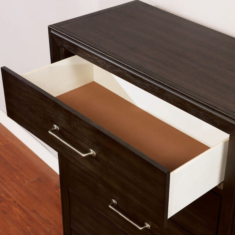 Bett Transitional Walnut Solid Wood 2-Drawer Nightstand by Furniture of America
