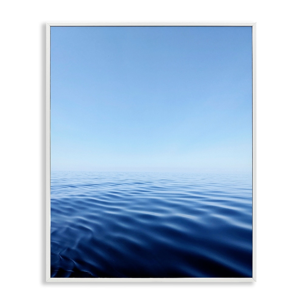 Stupell Cool Blue Ocean Ripples Framed Giclee Art Design By Kali Wilson
