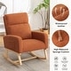 preview thumbnail 58 of 171, HOMYKA 28" Wide Rocking Chair for Nursery with Solid Wood Leg