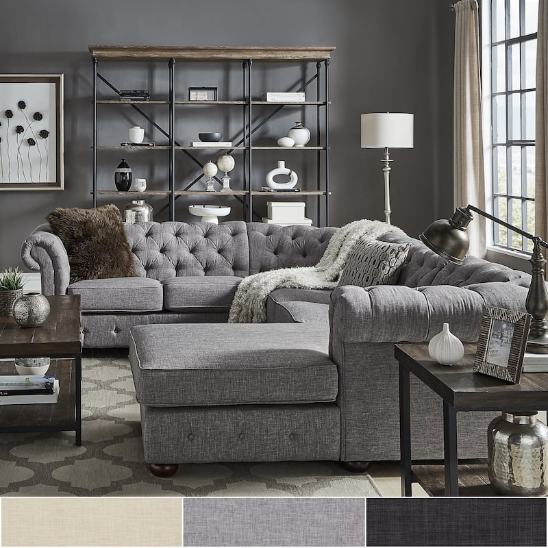 Knightsbridge Chesterfield U-Shape Sectional by iNSPIRE Q Artisan