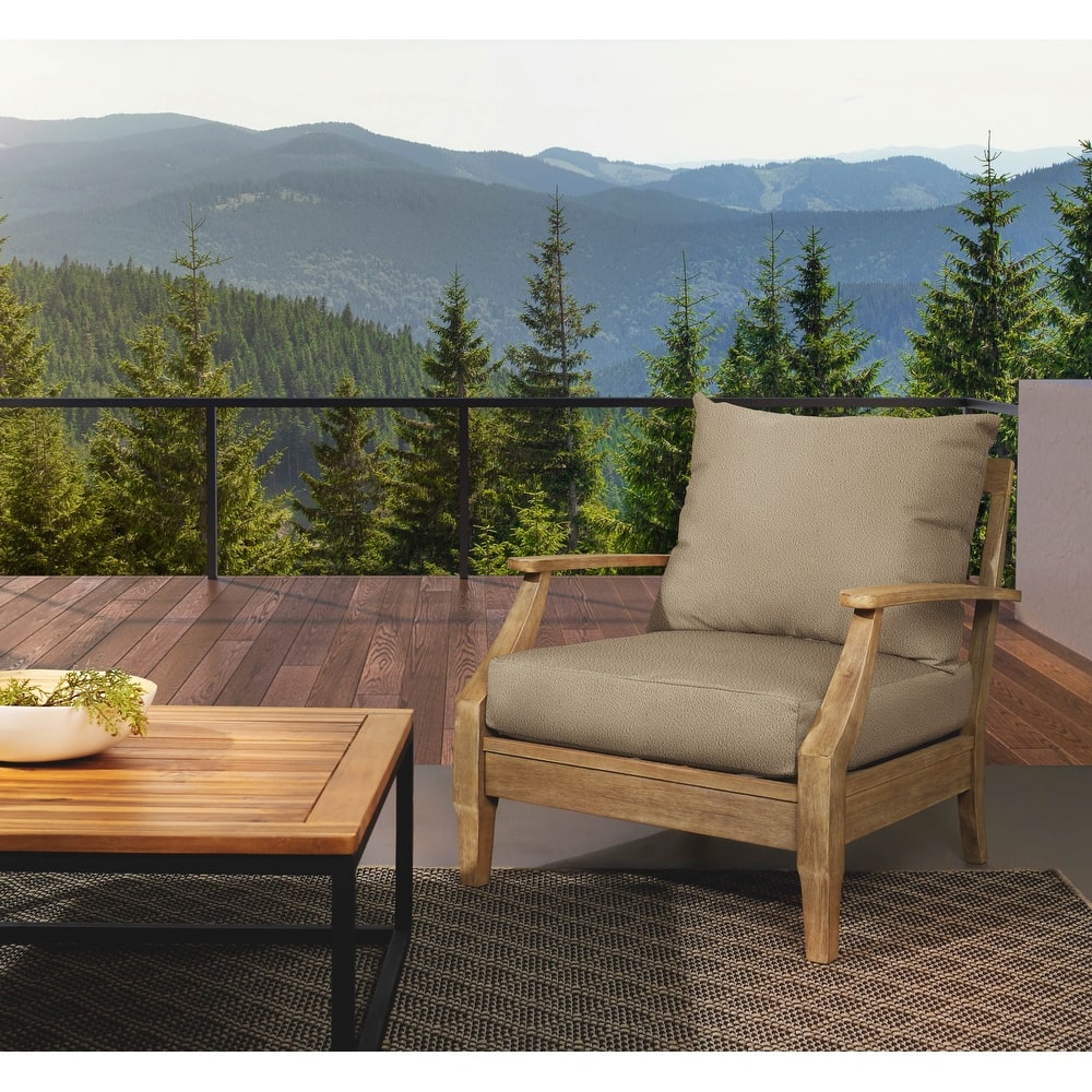 Sorra Home Outdoor Valdese Boucle Deep Seating Pillow and Cushion Set