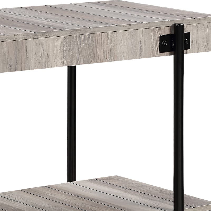 Hyssop Farmhouse 47-inch Metal 1-Shelf Console Table by Furniture of America