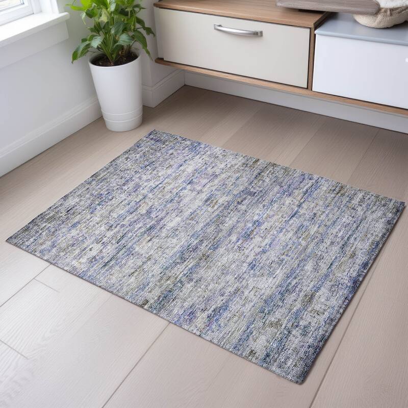 Premium Washable Super Soft Modern Ombre Mayfield Rug - Blue - 1'8" x 2'6"