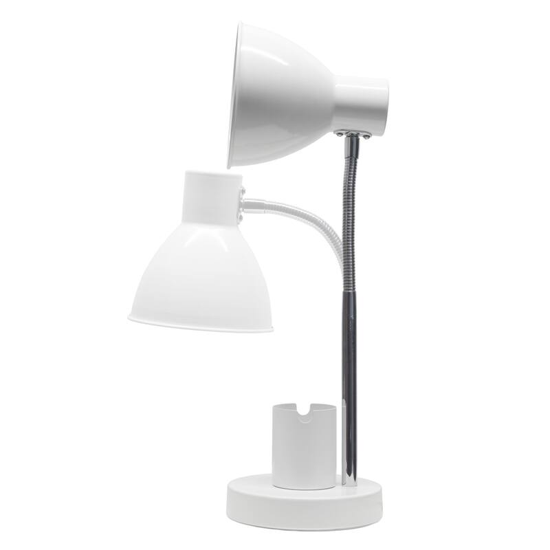 Gooseneck Desk Lamp with Adjustment Shade - 16.25" - Off White
