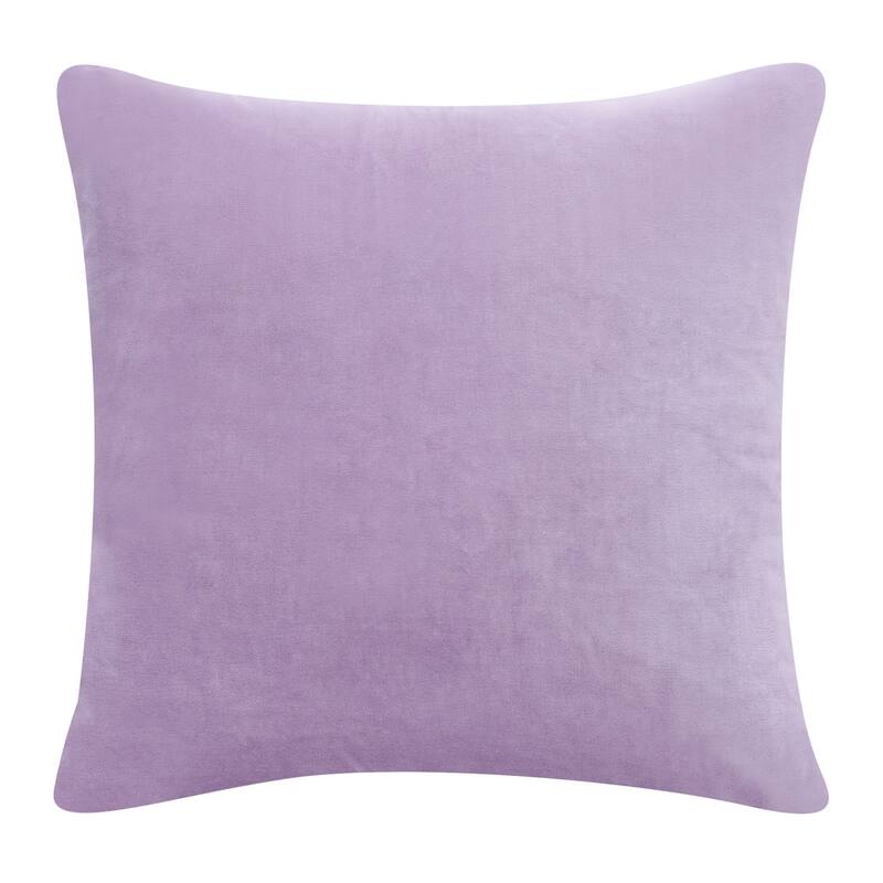 Handwoven Velvet Square Throw Pillow Cover - 20" - Purple