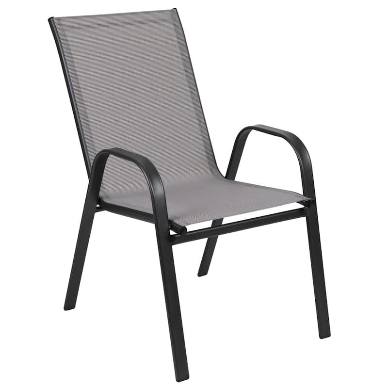 Outdoor Stacking Sling Patio Chairs (Set of 4)