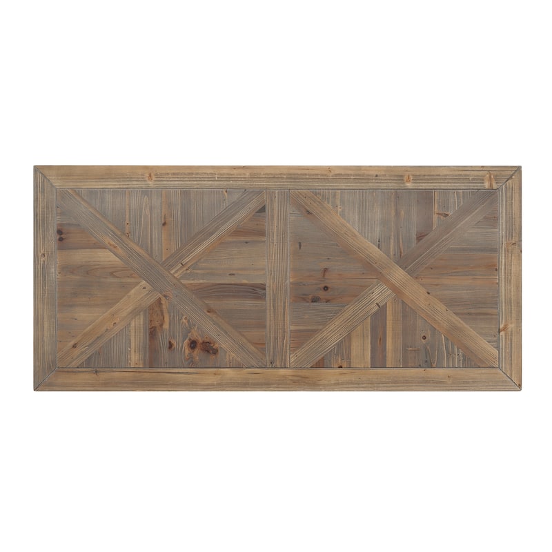 SEI Furniture Garstivon Rustic Black with Distressed Fir Writing Desk
