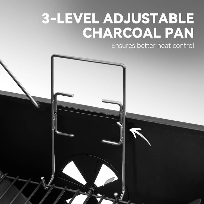 Royal Gourmet 24-Inch Black Charcoal BBQ Grill
