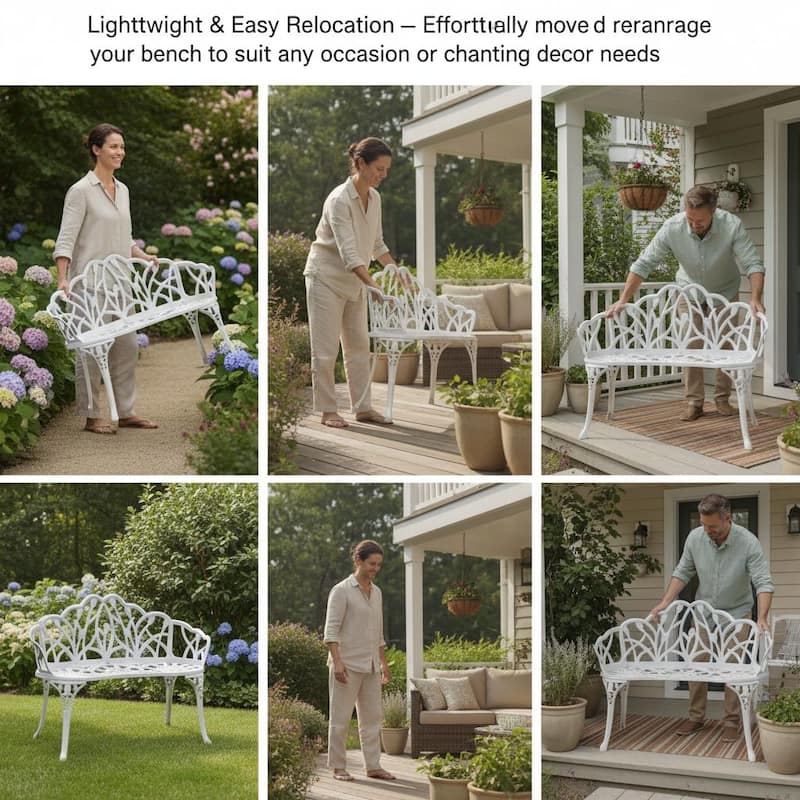 Sleek Aluminum Outdoor Loveseat for Modern Patios