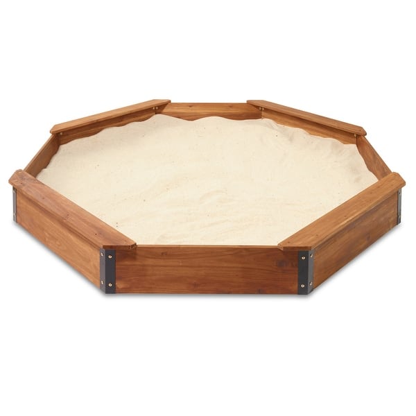 slide 2 of 9, Badger Basket Octagon Sandbox XL with Liner and Cover