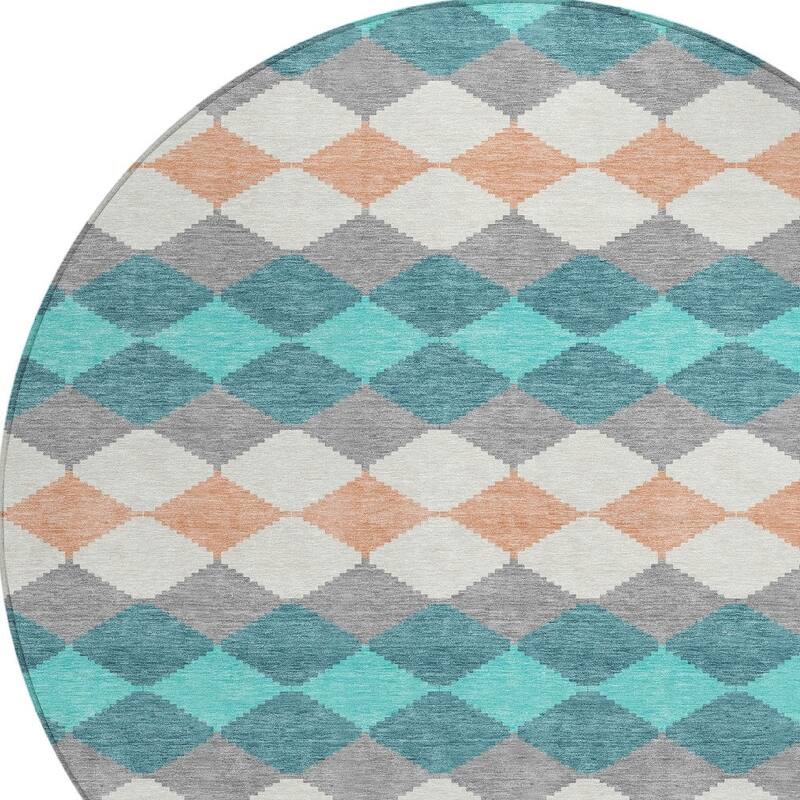 HomeRoots Geometric Transitional Rectangle Outdoor Rug
