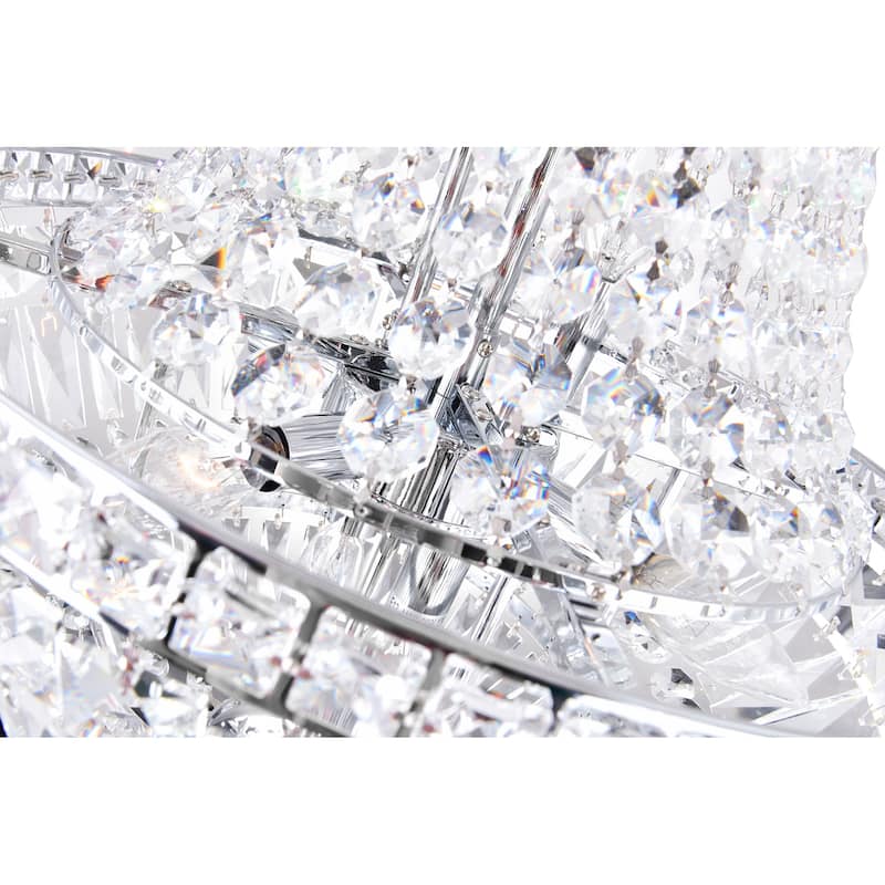 Stefania 8 Light Down Chandelier With Chrome Finish