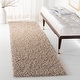 preview thumbnail 18 of 121, SAFAVIEH Athens Shag Ilaha 1.5-inch Thick Rug 2'3" x 10' Runner - Beige - Runner