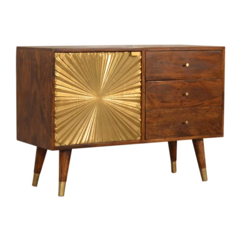 Artisan Furniture Solid Wood Manila Gold Sideboard - N/A
