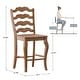 preview thumbnail 3 of 16, Eleanor French Ladder Back Wood Counter Chair (Set of 2) by iNSPIRE Q Classic
