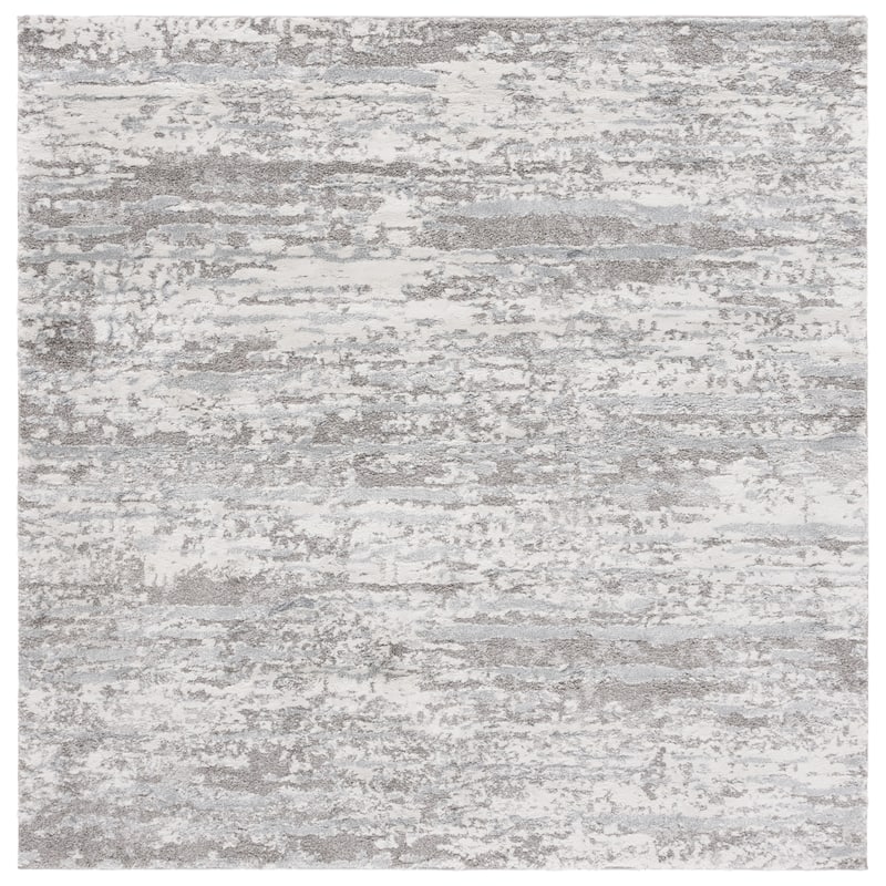 SAFAVIEH Century Iida Modern Abstract Rug - 6'7" Square - Grey/Ivory - Square