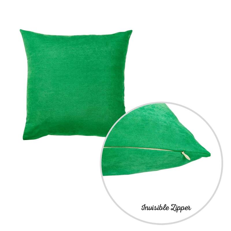 Honey Set of 2 Decorative Throw Pillow Cover Solid Color Square 22" in