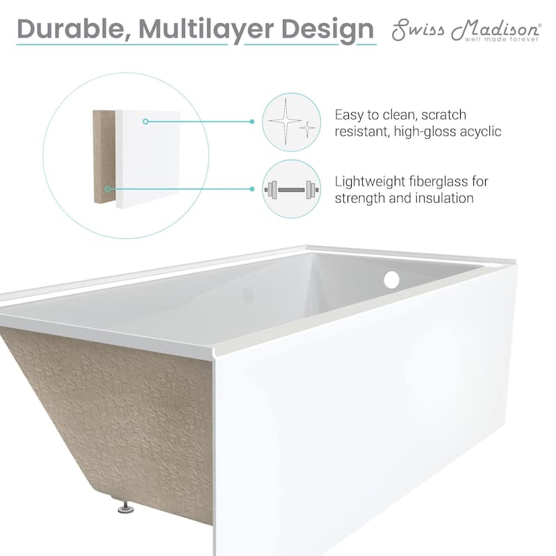 Voltaire 60" X 32" Alcove Bathtub with Apron