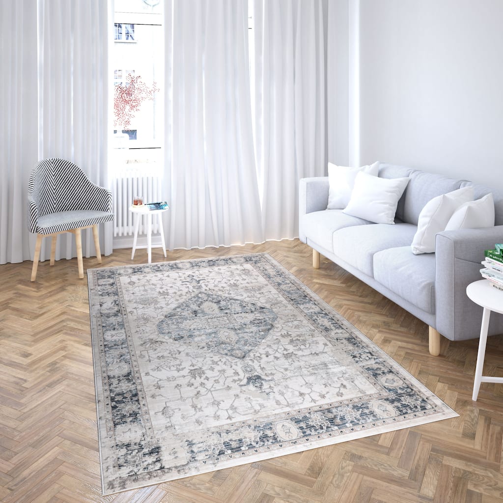 Viana Collection Modern Abstract Area Rug
