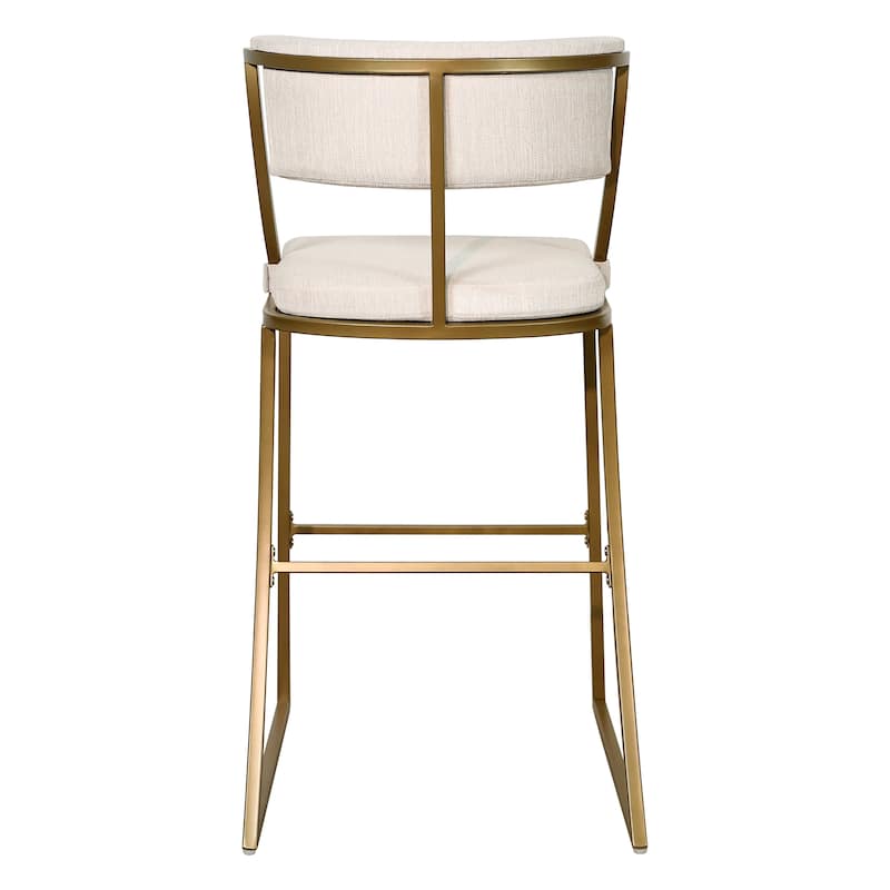New Ridge Home Goods Mina Metal Modern Upholstered Bar Stool