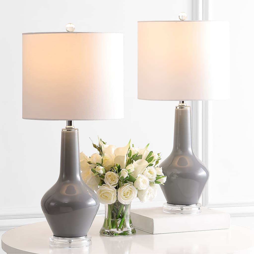 SAFAVIEH Lighting Bozhanka 24" Table Lamp - 11"x11"x24" - 11Wx11Dx24H