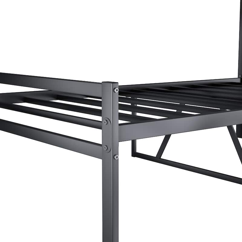 Metal Platform Bed frame with Headboard