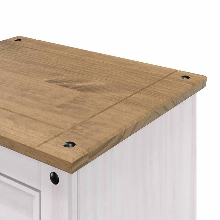 Wood Nightstand 1 Door 1 Drawer Corona Gray | Furniture Dash