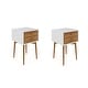 preview thumbnail 84 of 82, Nathan James Harper 2-Drawer Mid-Century Side Table
