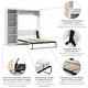 preview thumbnail 72 of 91, Pur Full Murphy Bed with Shelving Unit (84W) by Bestar