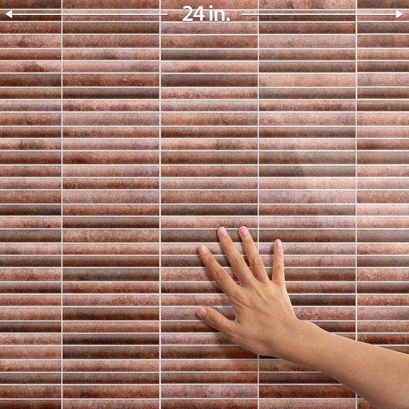 Merola Tile Rubik Garnet 5-7/8" x 11-3/4" Ceramic Wall Tile