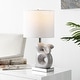 preview thumbnail 5 of 36, SAFAVIEH Ruby Synthetic Rabbit 19-Inch Ceramic Home Accent - 10.3" x 10" x 19" Grey