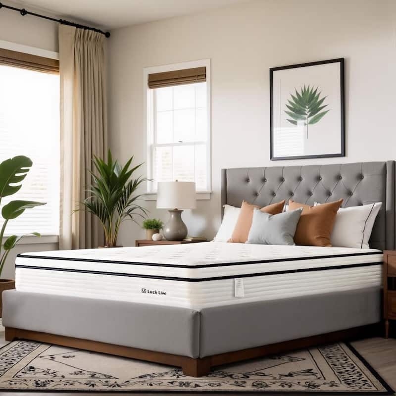 12 inch Medium Euro Top Gel Memory Foam Independent Bagged Spring Mattress in a Box
