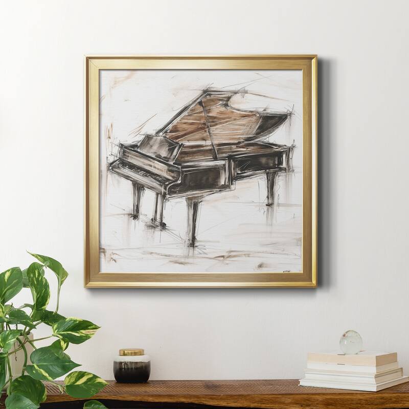 Grand Piano Study-Premium Framed Canvas - Ready to Hang