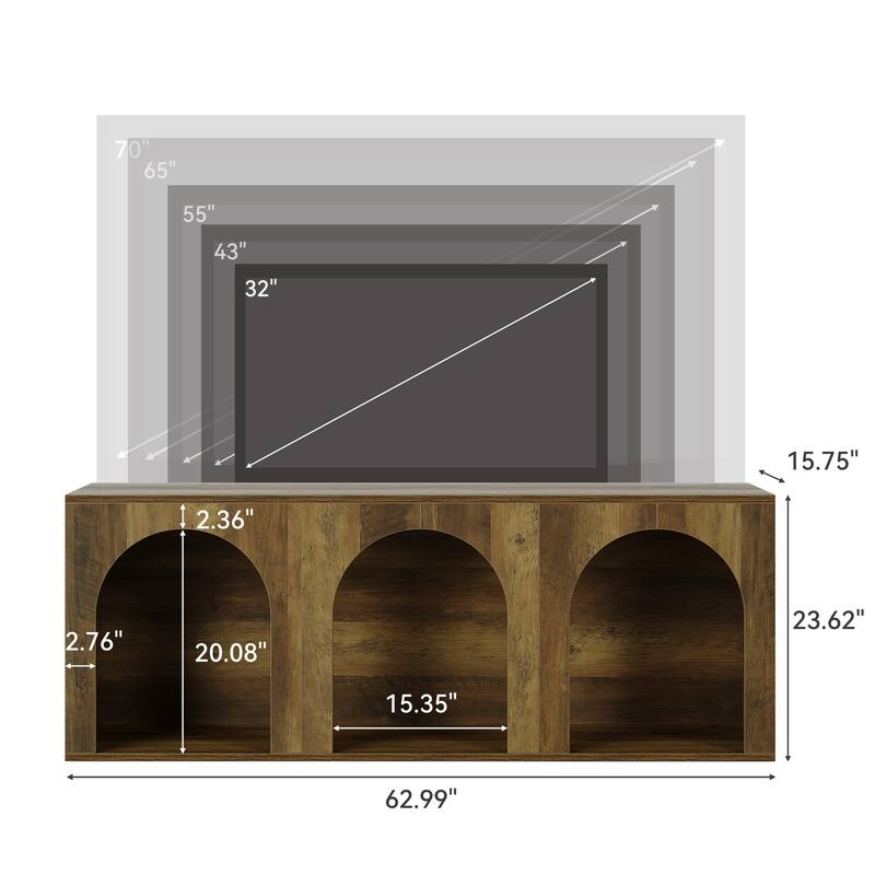 TV Stand For Tvs Up To 75",Entryway storage table - n/a