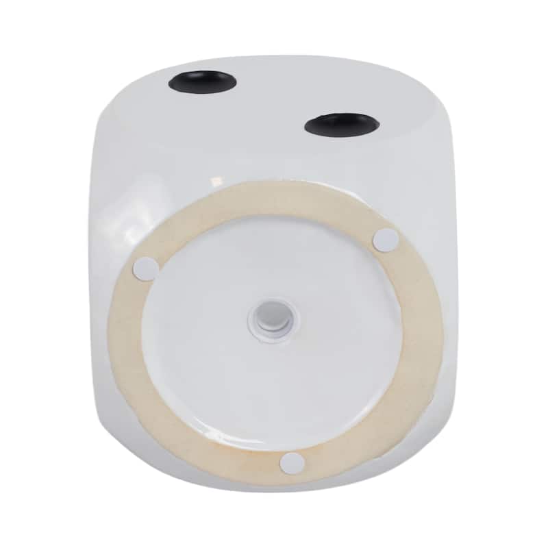 Ceramic Planter Dice-Shaped Design Home and Garden Decor - 6" White - 6" x 6" x 6"