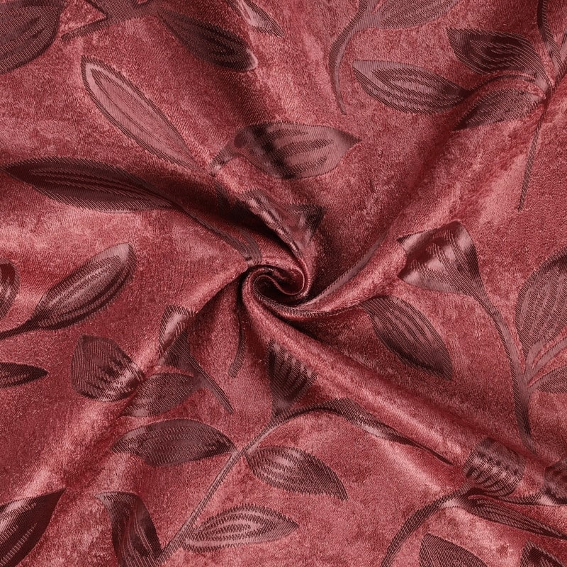 Superior Modern Bohemian Leaves Room Darkening Curtains with Grommets