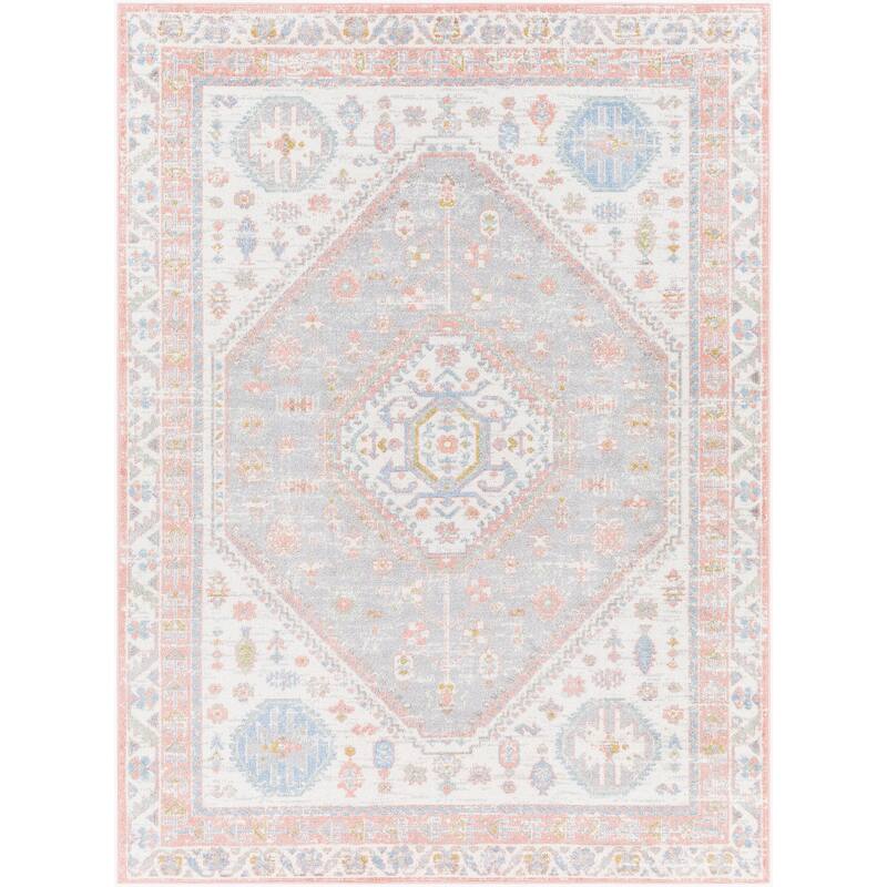 Livabliss Traditional Lavadora Medallion Washable Area Rug