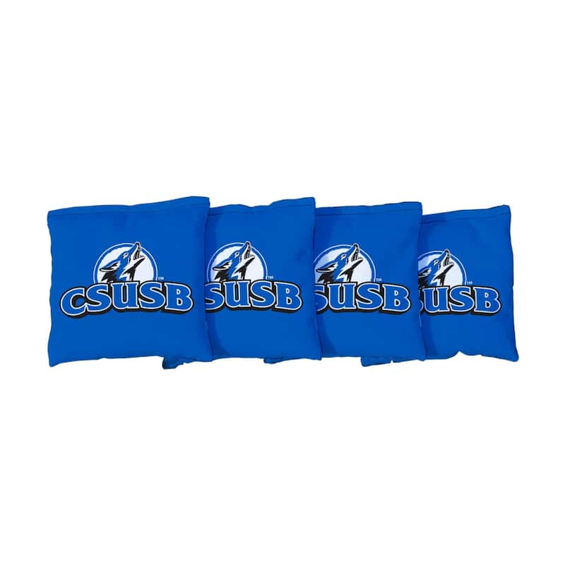 Cal State San Bernardino Coyotes Blue Cornhole Bags - Corn Filled