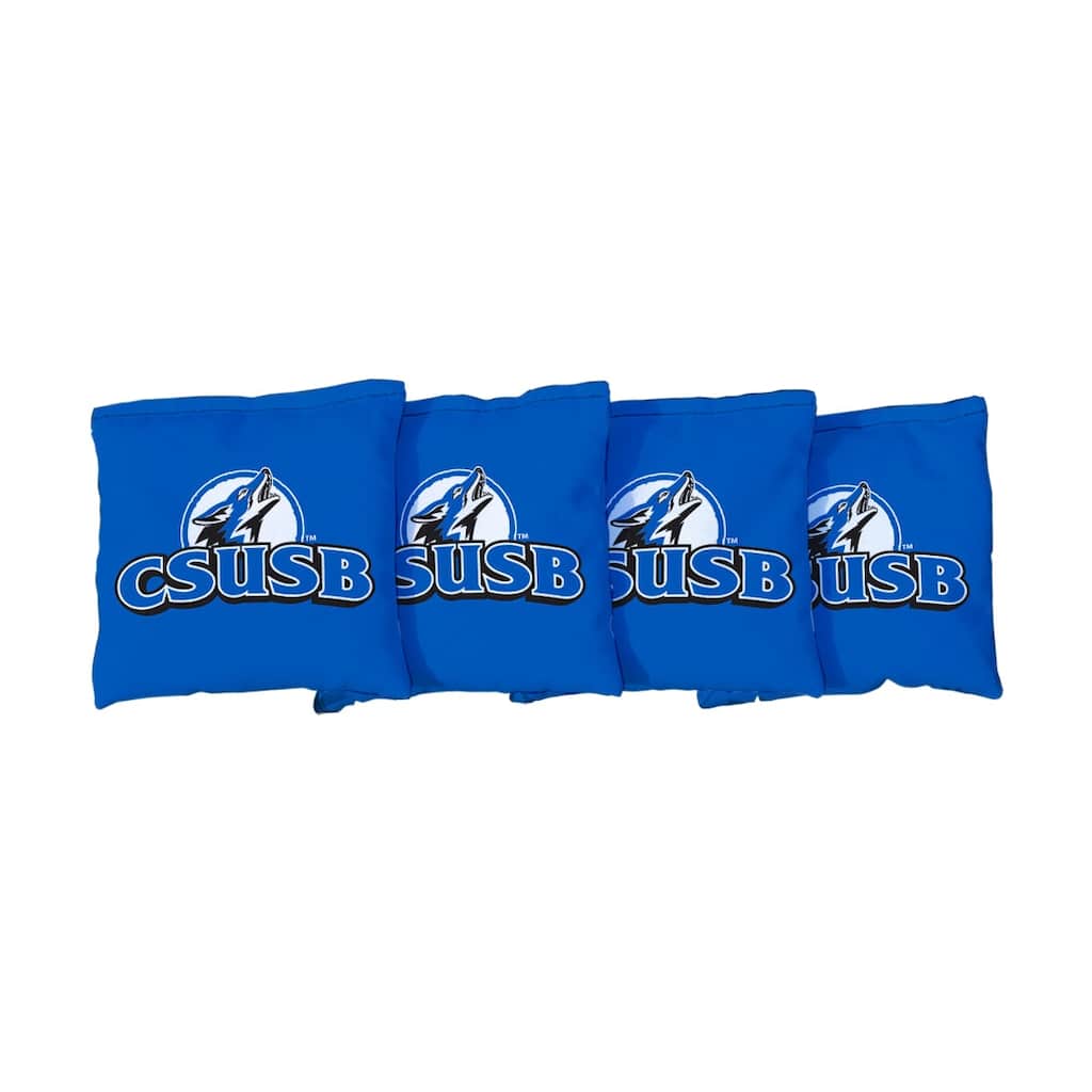 Cal State San Bernardino Coyotes Blue Cornhole Bags
