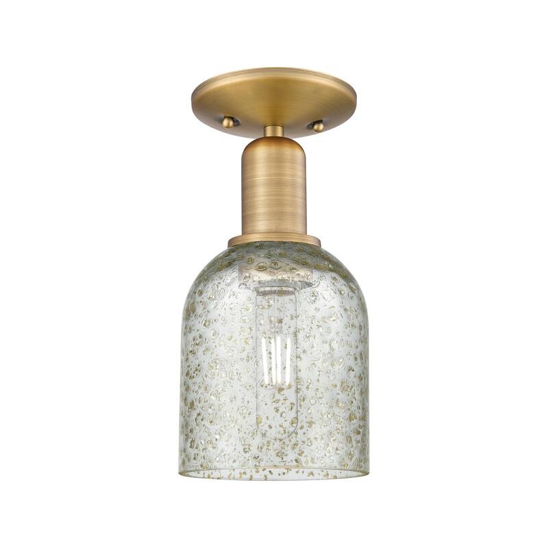Innovations Lighting Endless Possibilities Arcadia - Caledonia - 1 Light 5" Semi-Flush Mount - Brushed Brass/Mica