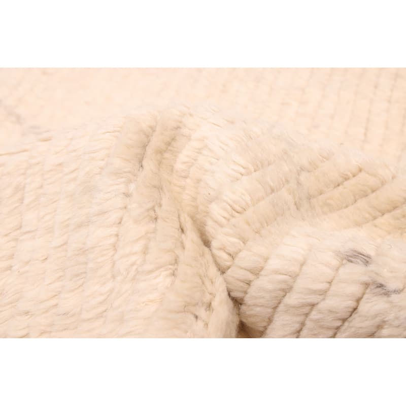 ECARPETGALLERY Hand-knotted Looma Cream Wool Rug - 8'3 x 10'3