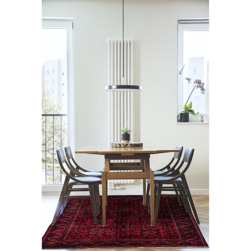 ECARPETGALLERY Hand-knotted Finest Khal Mohammadi Red Wool Rug - 4'6 x 6'7