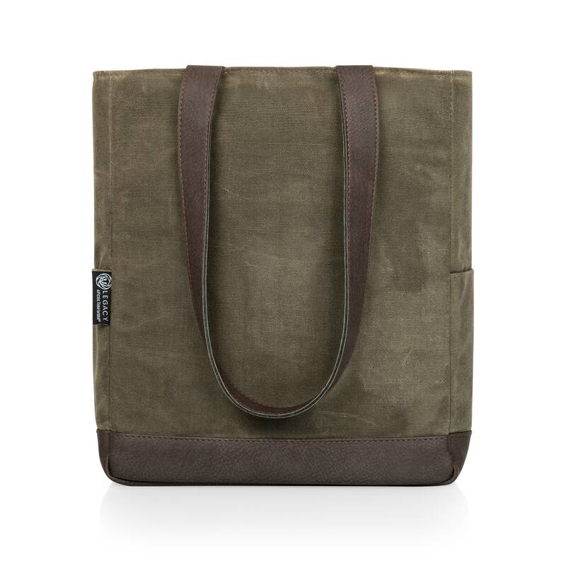 3 Bottle Insulated Wine Cooler Bag - Khaki Waxed Canvas - N/A