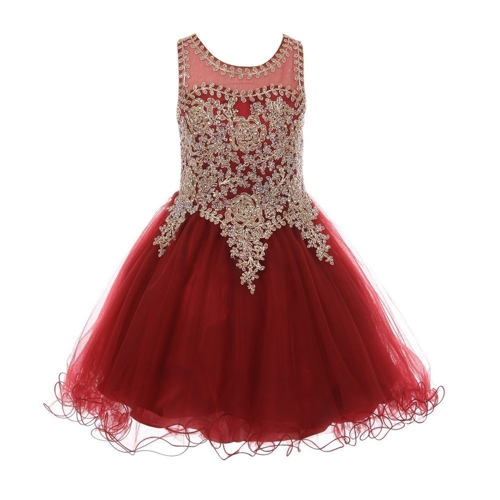 girls burgundy bridesmaid dress