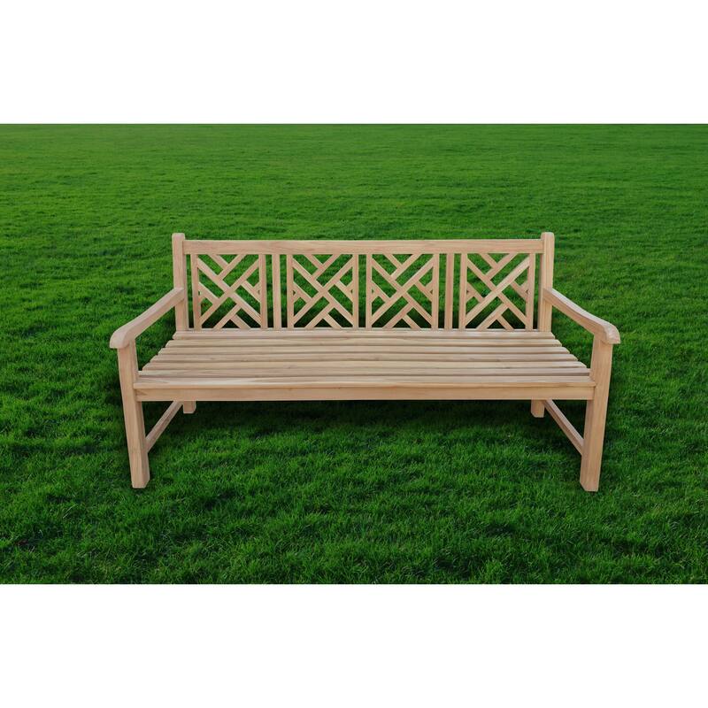 Seven Seas Teak Saint Thomas Outdoor Teak Wood Patio Bench, 5 Foot